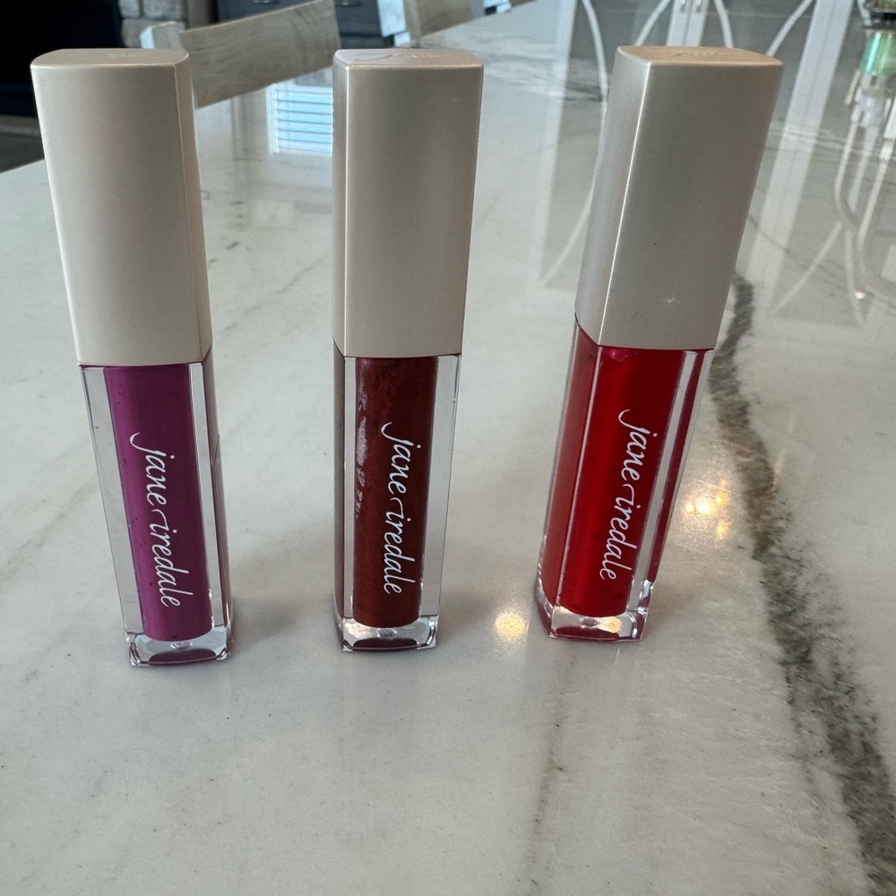 Jane Iredale High Impact Lip Glaze Trio - Juicy, Cherry Noir, Siren
